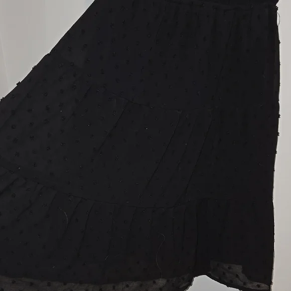 Monteau Black Sheath Dress with Mock Neck and Flutter Cap Sleeves - Picture 6 of 6